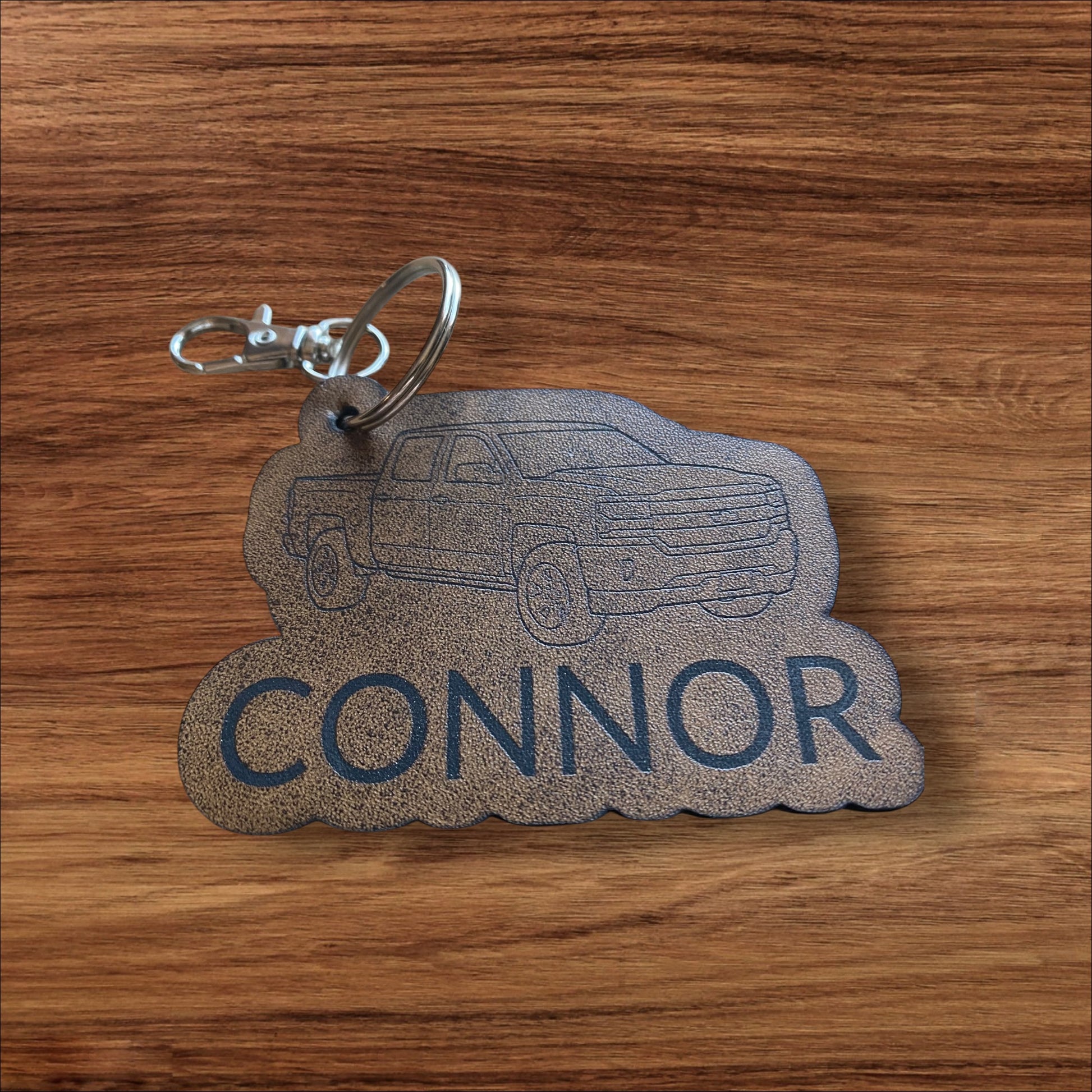 Custom Truck Keychain – Engraved Leather Pickup Truck Key Tag | Personalized Gift for Truck Lovers, Mechanics, & Car Enthusiasts - SystemPoint Solutions