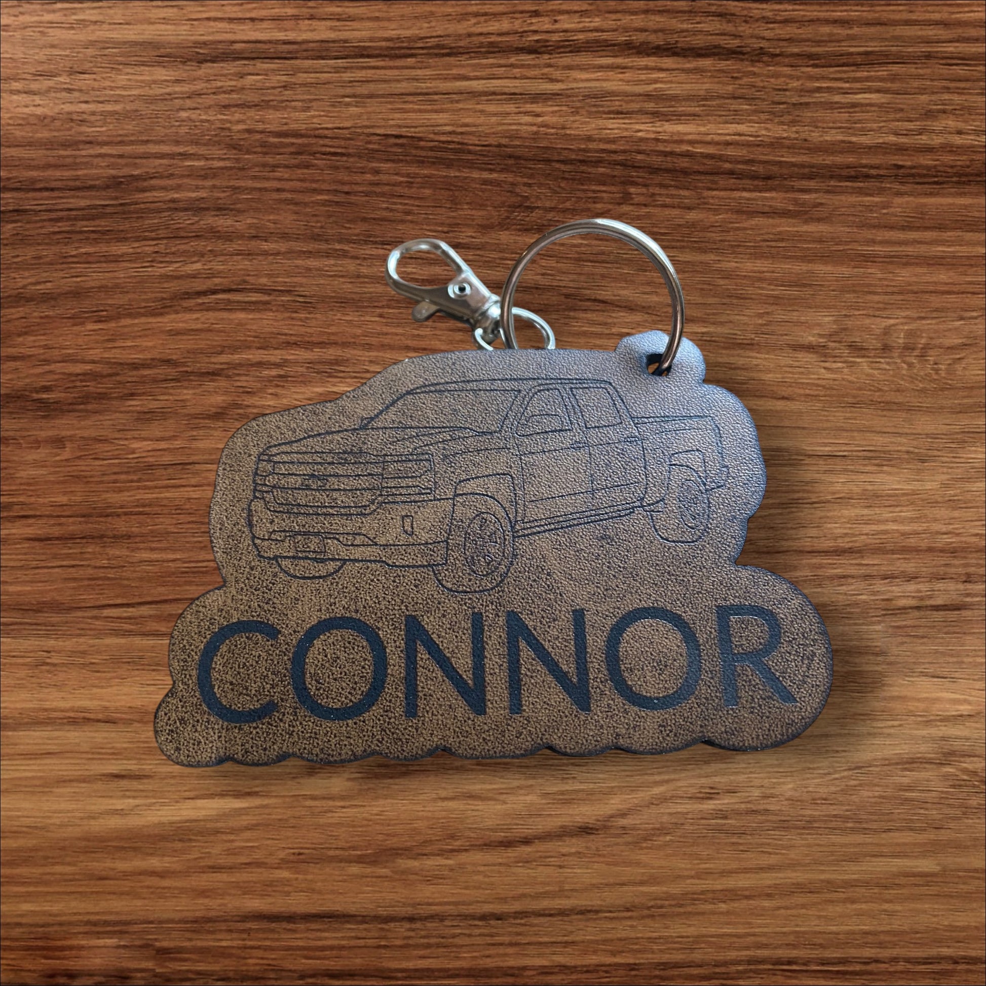 Custom Truck Keychain – Engraved Leather Pickup Truck Key Tag | Personalized Gift for Truck Lovers, Mechanics, & Car Enthusiasts - SystemPoint Solutions