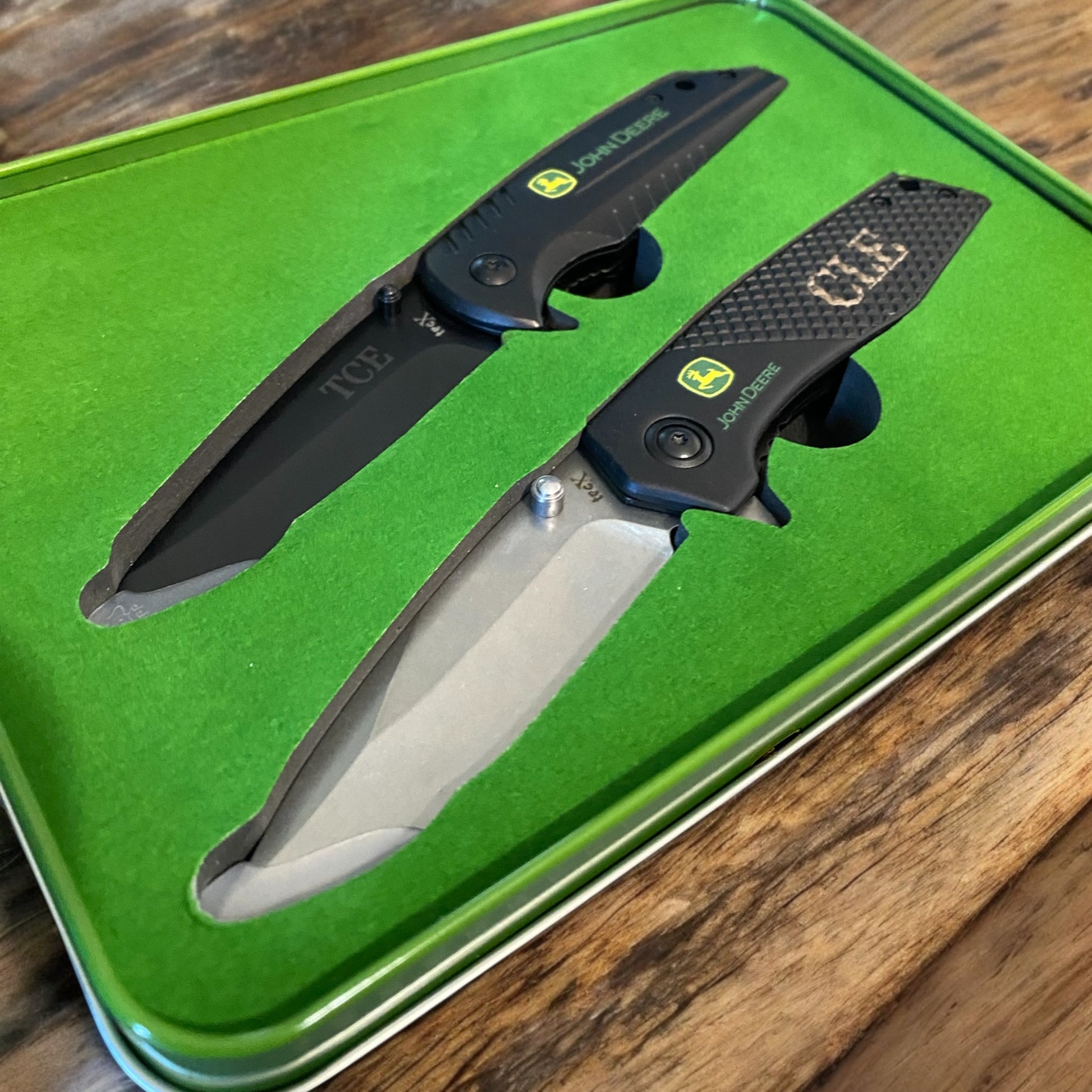 Custom John Deere Knife Set, Personalized Farm Knife Set, Unique John Deere Design, Custom Engraved Knives for Farmers, Personalized Knife Gift, John Deere Tools, Custom Gift for Him - SystemPoint Solutions