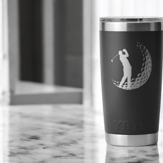 Custom Engraved Golf YETI 20oz Tumbler – Golfer Gift for Him & Her - SystemPoint Solutions