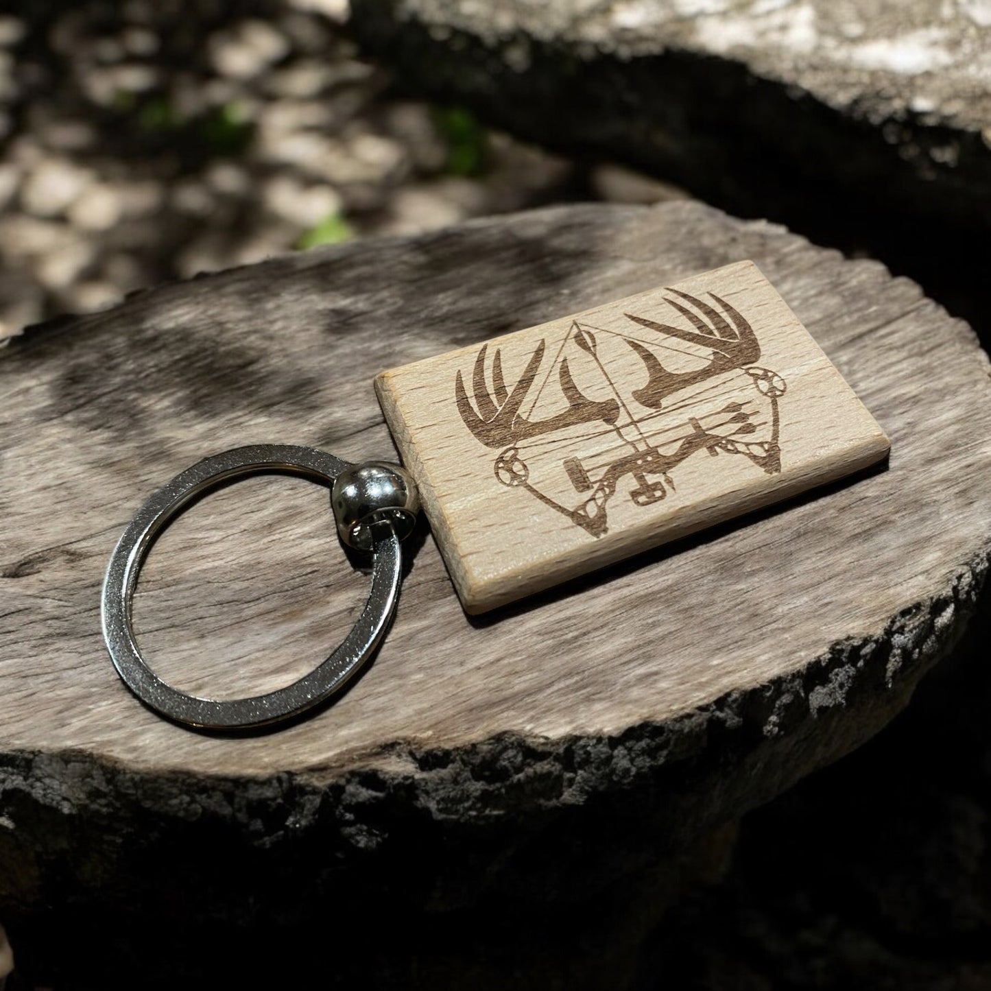 Custom Engraved Bow Hunting Keychain, Personalized Hunting Gift, Unique Bow Hunting Design, Custom Keychain for Hunters, Personalized Gift for Him, Engraved Keychain for Outdoor Enthusiasts, Hunting Gift - SystemPoint Solutions