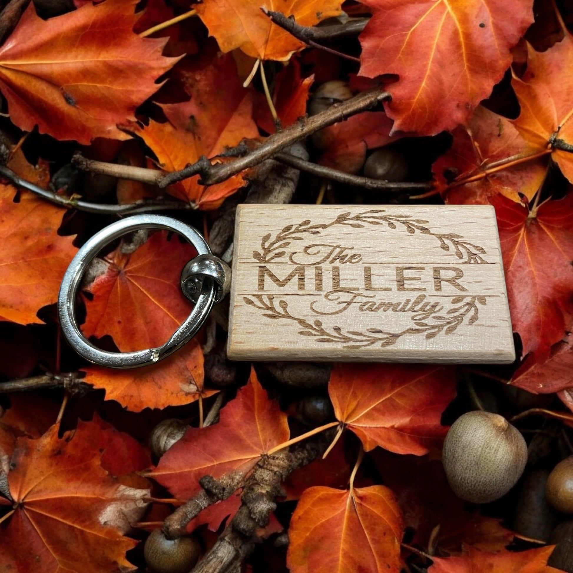 Custom Family Name Keychain, Personalized Leather Keychain, Unique Family Gift, Custom Keychain for Family, Engraved Family Name Keychain, Personalized Keychain for Him/Her, Custom Family Keepsake - SystemPoint Solutions