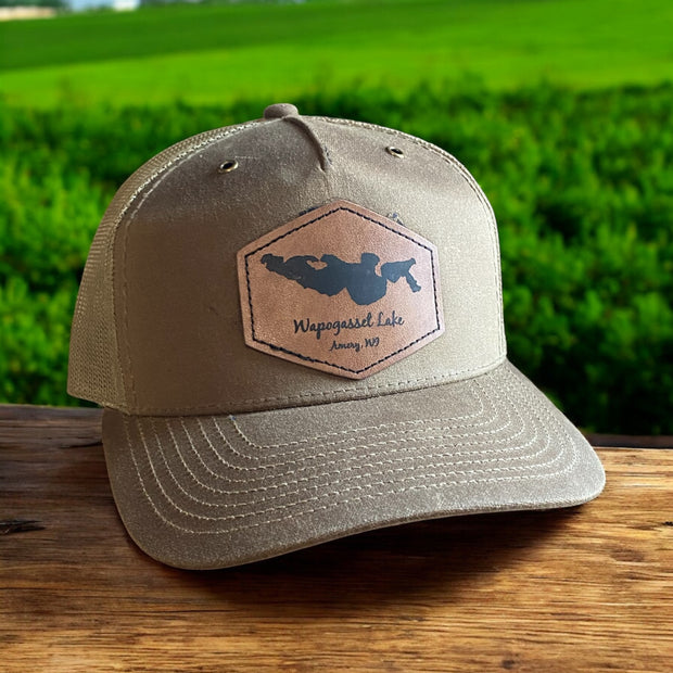 Custom Lake Patch Hat – Favorite Lake Leather Patch Trucker Cap - SystemPoint Solutions