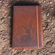 Engraved Buck Scenery Leather Journal – Personalized Gift - SystemPoint Solutions