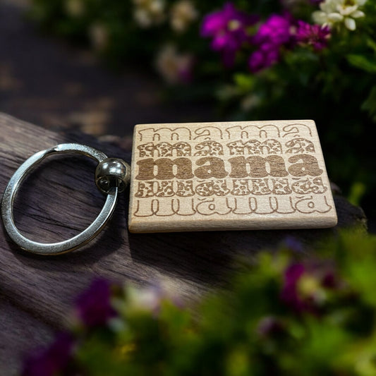 Custom Engraved 'Mama' Keychain, Personalized Mother's Day Gift, Unique Mama Pattern, Customizable Keychain for Mom, Gift for New Moms, Custom Gift for Her, Engraved Keychain for Mother - SystemPoint Solutions