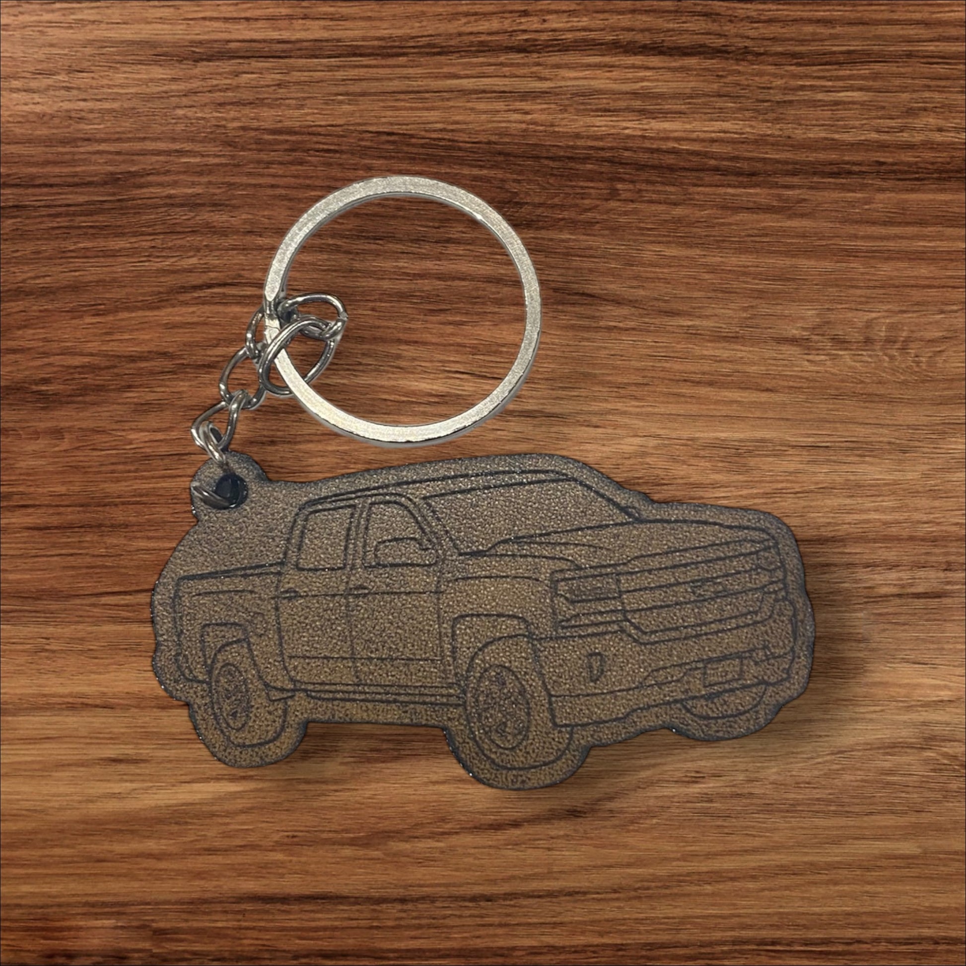 Custom Truck Keychain – Engraved Leather Pickup Truck Key Tag | Personalized Gift for Truck Lovers, Mechanics, & Car Enthusiasts - SystemPoint Solutions