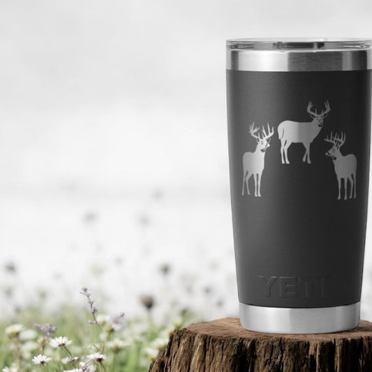 Custom Engraved Hunting Buck Deer YETI 20oz Tumbler – Deer Hunter Gift - SystemPoint Solutions