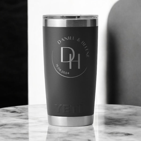 Custom Engraved Monogram YETI 20oz Tumbler – Personalized Gift for Him & Her - SystemPoint Solutions