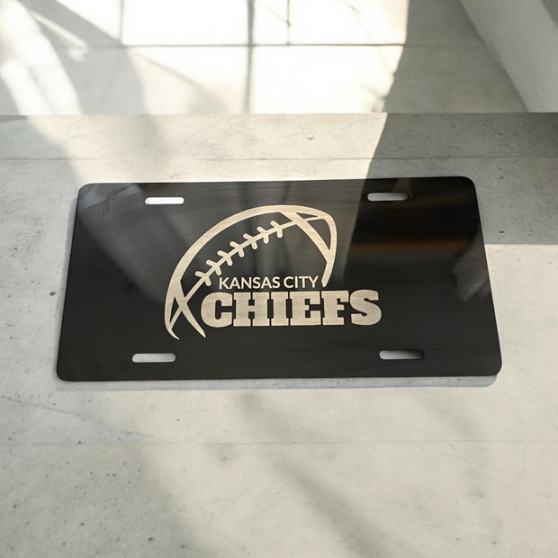NFL Team Football Engraved License Plate - SystemPoint Solutions