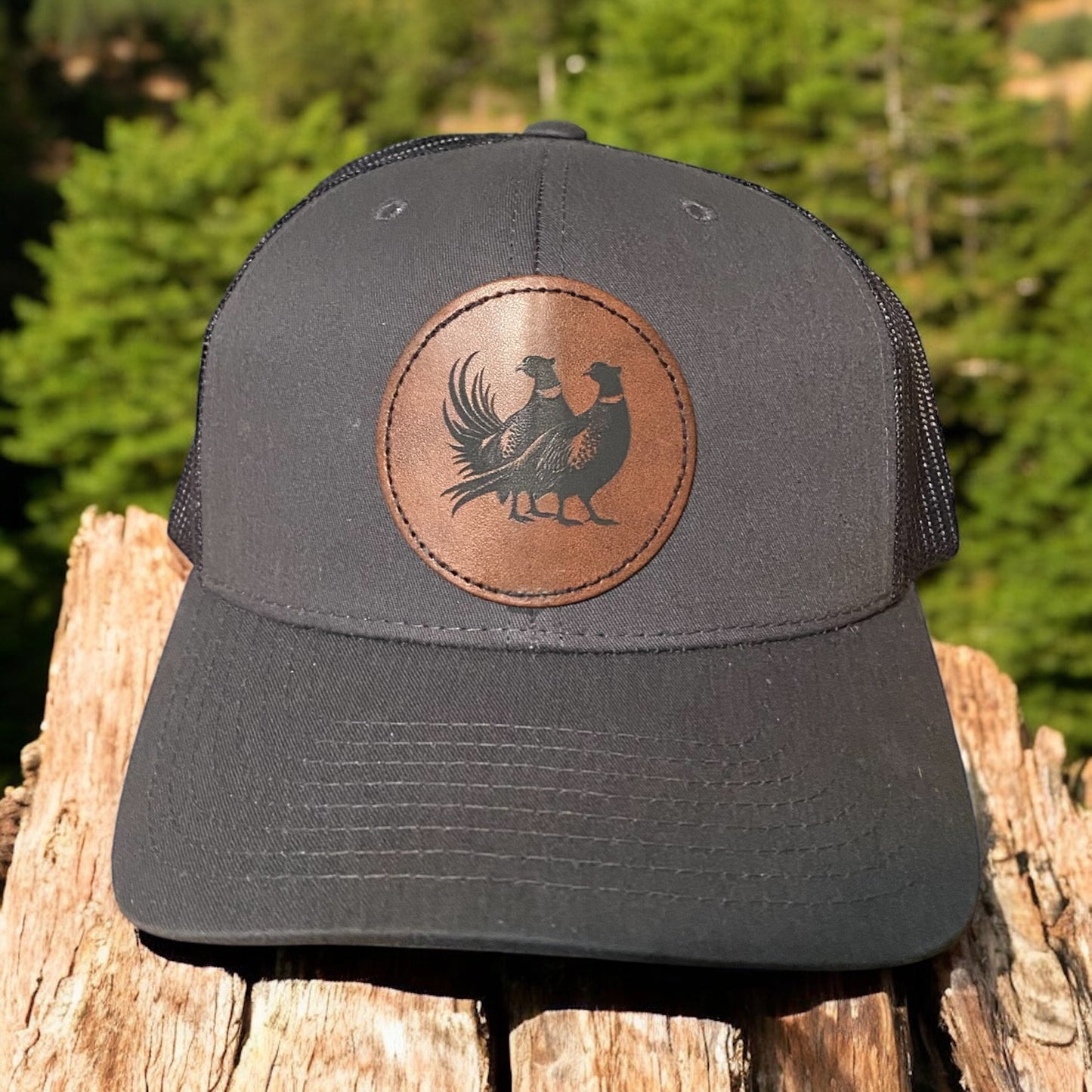 Custom Engraved Patch Pheasant Hat – Personalized Outdoor Hunting Gear, Unique Laser-Engraved Hat for Men - SystemPoint Solutions