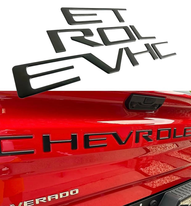 Tailgate Insert Letters 2019-2025 Chevy Silverado - Emblems Badge - SystemPoint Solutions