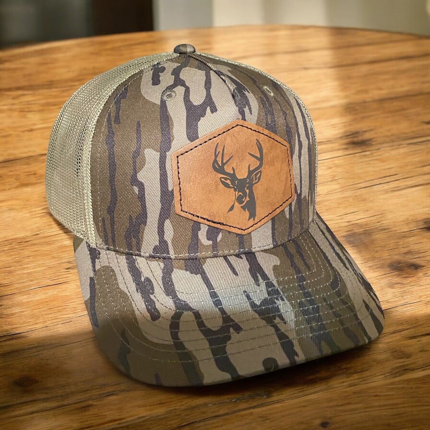 Camo Engraved Patch Buck Hat – Personalized Outdoor Hunting Gear, Unique Laser-Engraved Hat for Men - SystemPoint Solutions