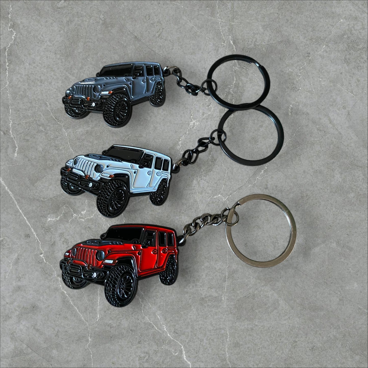 Custom Jeep Wrangler Keychain – Engraved Metal Key Ring