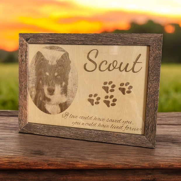 Custom Engraved Pet Memorial Frame with Photo & Name - SystemPoint Solutions