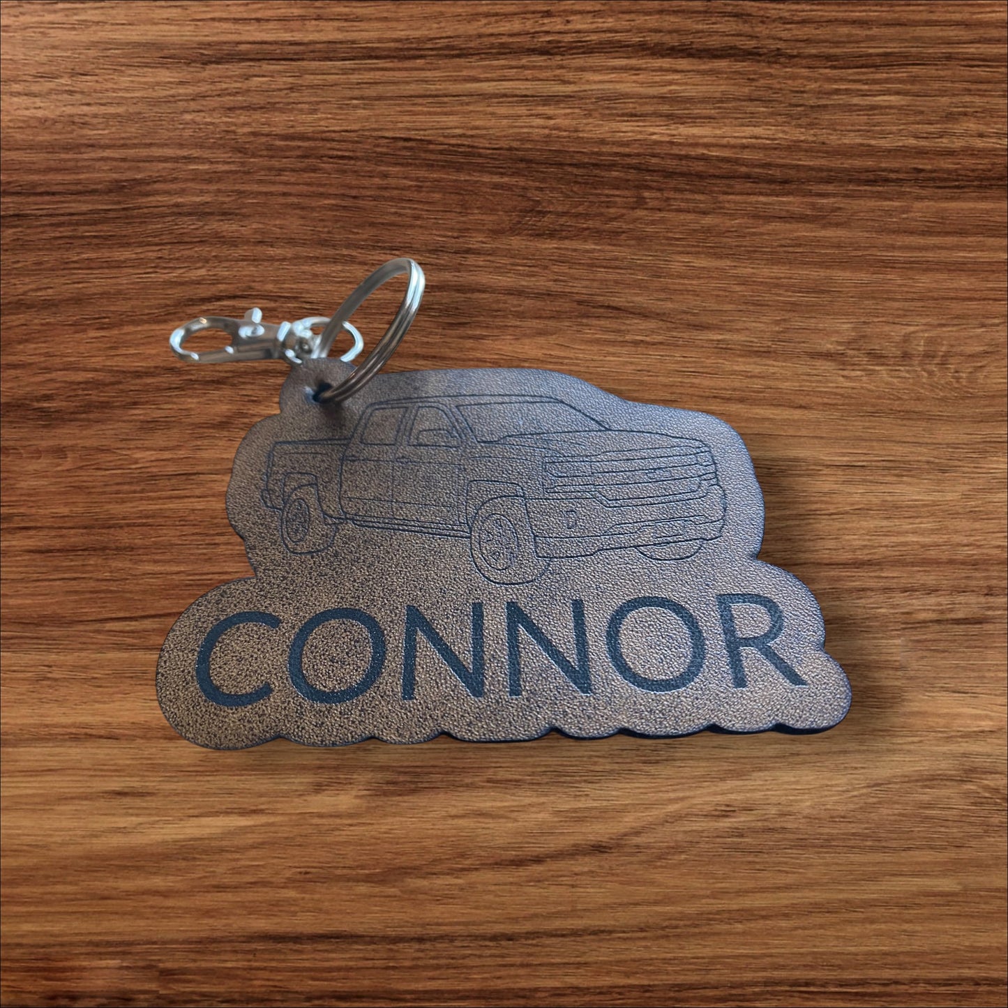 Custom Truck Keychain – Engraved Leather Pickup Truck Key Tag | Personalized Gift for Truck Lovers, Mechanics, & Car Enthusiasts - SystemPoint Solutions