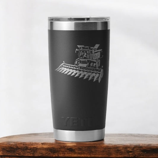 Custom Engraved Combine Harvester YETI 20oz Tumbler – Farmer & Agriculture Gift - SystemPoint Solutions