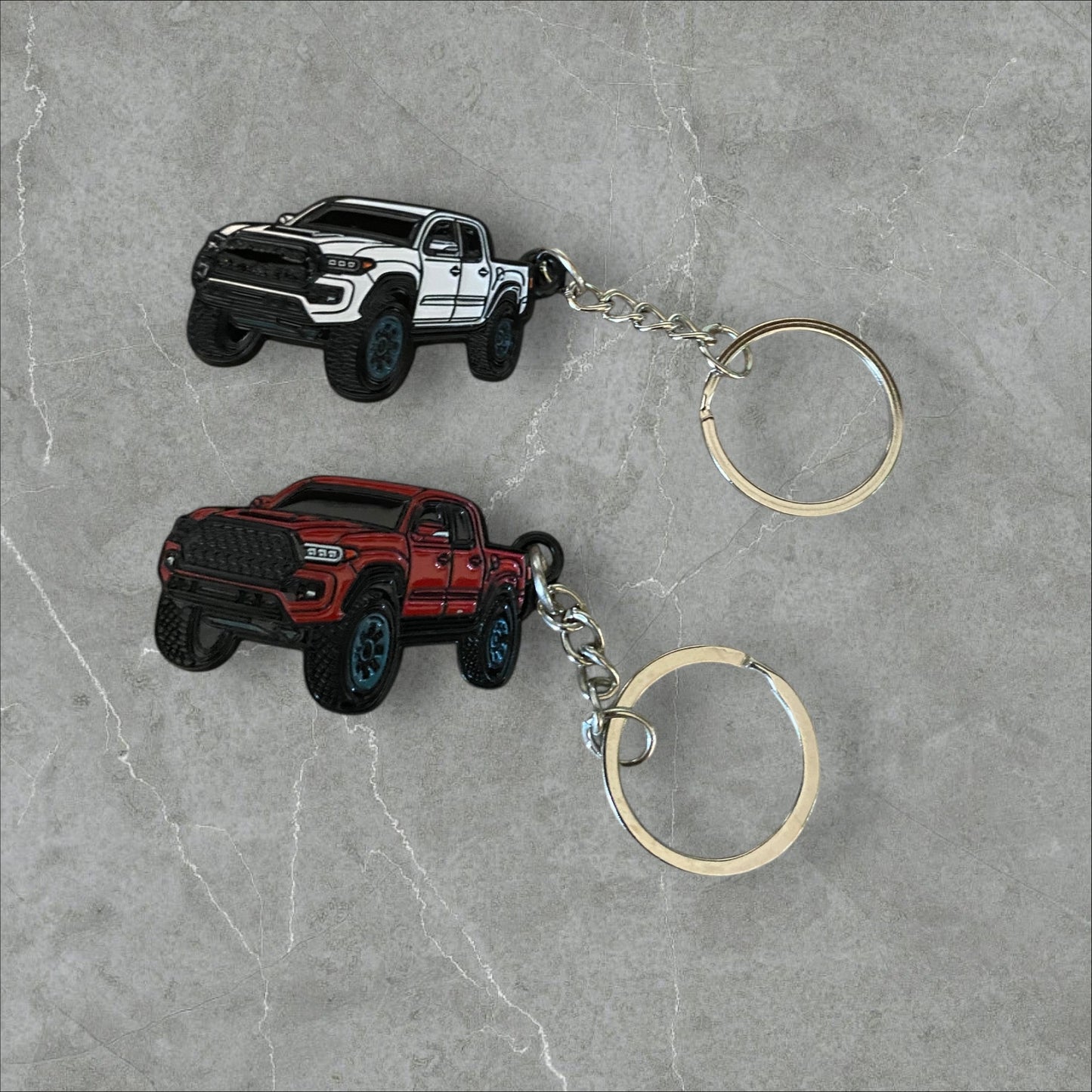 Custom Tacoma Truck Keychain – Engraved Metal Key Ring