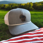 State Flag Hat – USA Leather Patch Trucker Rope Cap - SystemPoint Solutions