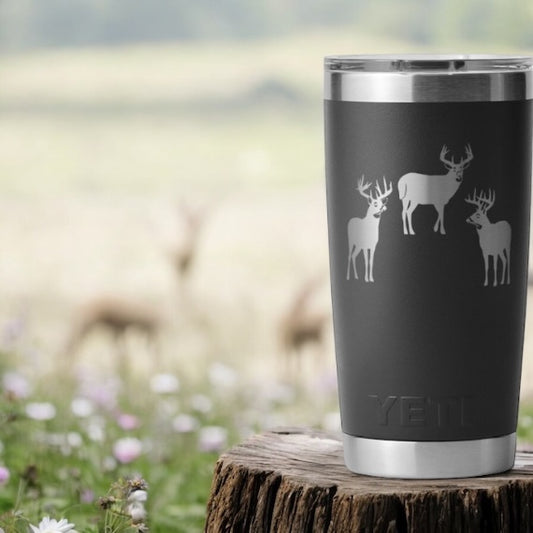 Custom Engraved Hunting Buck Deer YETI 20oz Tumbler – Deer Hunter Gift - SystemPoint Solutions