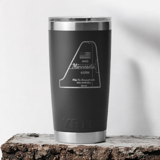 Custom Engraved C-130 Tail Number YETI 20oz Tumbler – Personalized Military Aviation Gift - SystemPoint Solutions