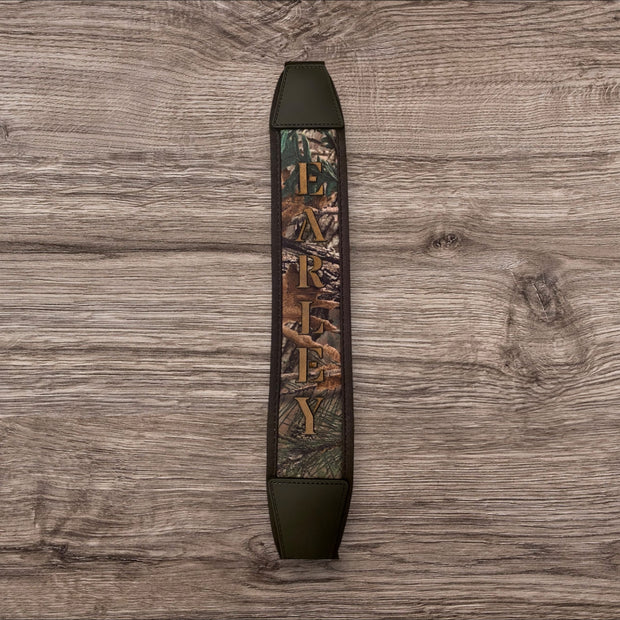 Custom Leather Camo Rifle Sling - Personalized Gun Sling Gift - SystemPoint Solutions