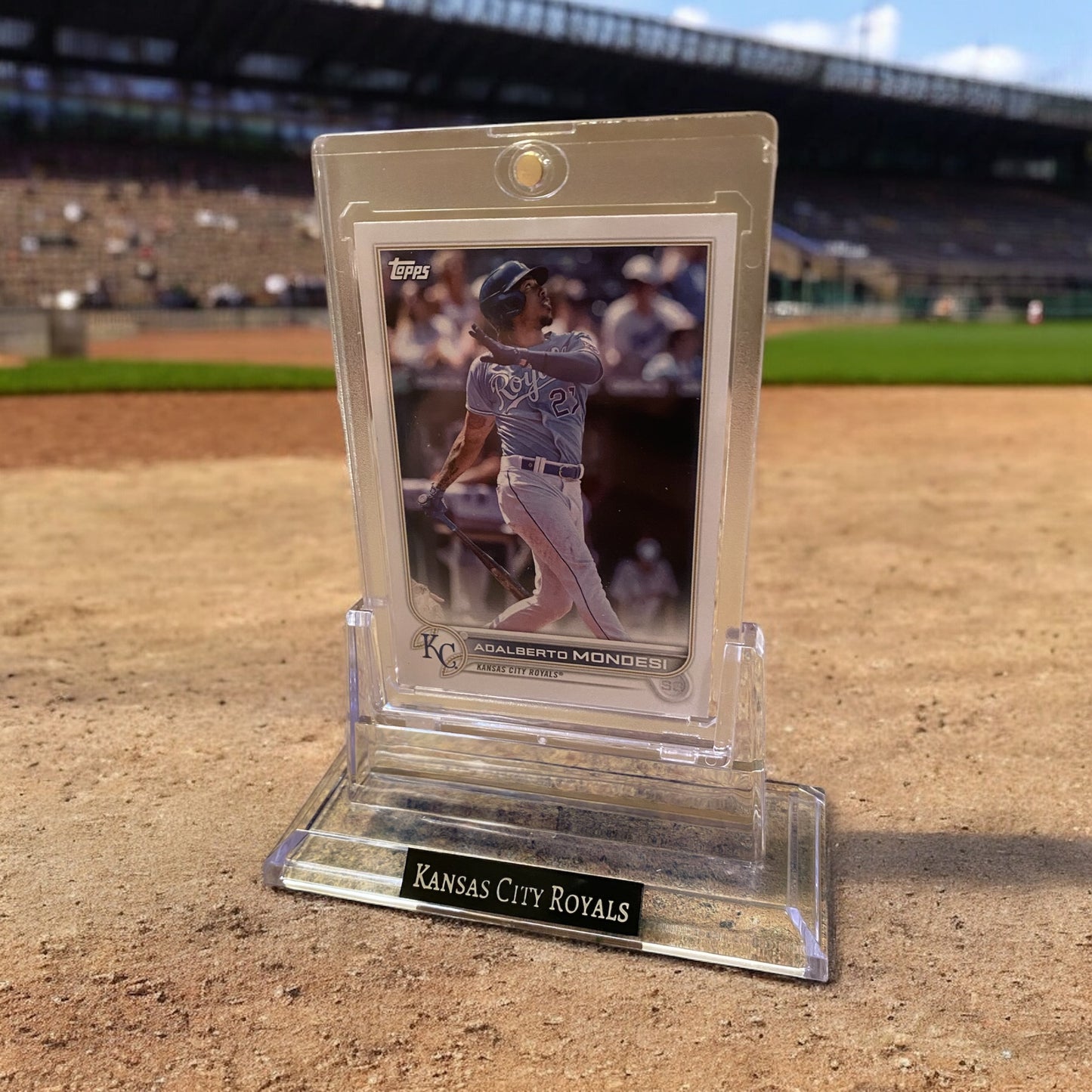 Personalized Baseball Card Display – Magnetic Holder with Custom Acrylic Plaque - SystemPoint Solutions