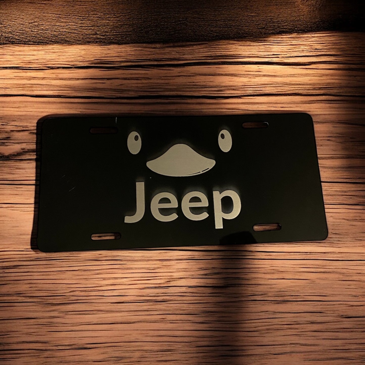 Custom Duck Face Jeep License Plate, Personalized Jeep License Plate, Unique Duck Face Design, Custom Jeep License Plate for Jeep Lovers, Engraved License Plate for Jeep Owners, Jeep Themed Gift - SystemPoint Solutions