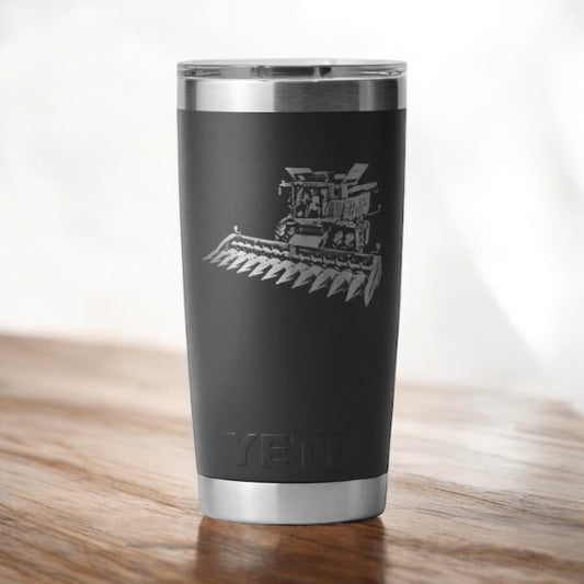 Custom Engraved Combine Harvester YETI 20oz Tumbler – Farmer & Agriculture Gift - SystemPoint Solutions