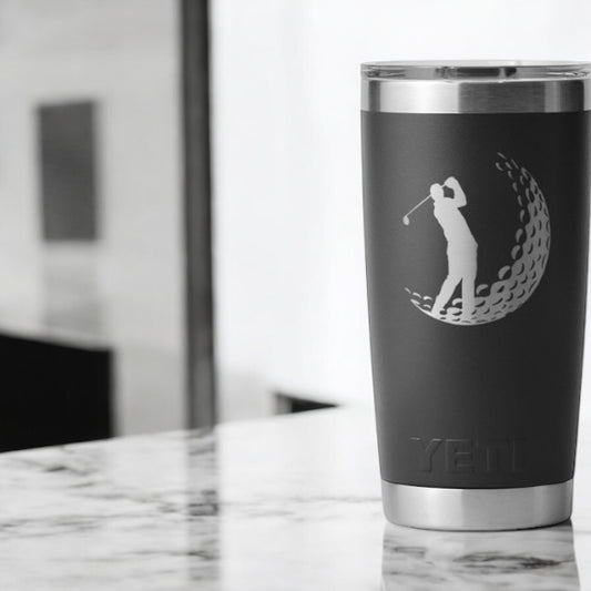 Custom Engraved Golf YETI 20oz Tumbler – Golfer Gift for Him & Her - SystemPoint Solutions