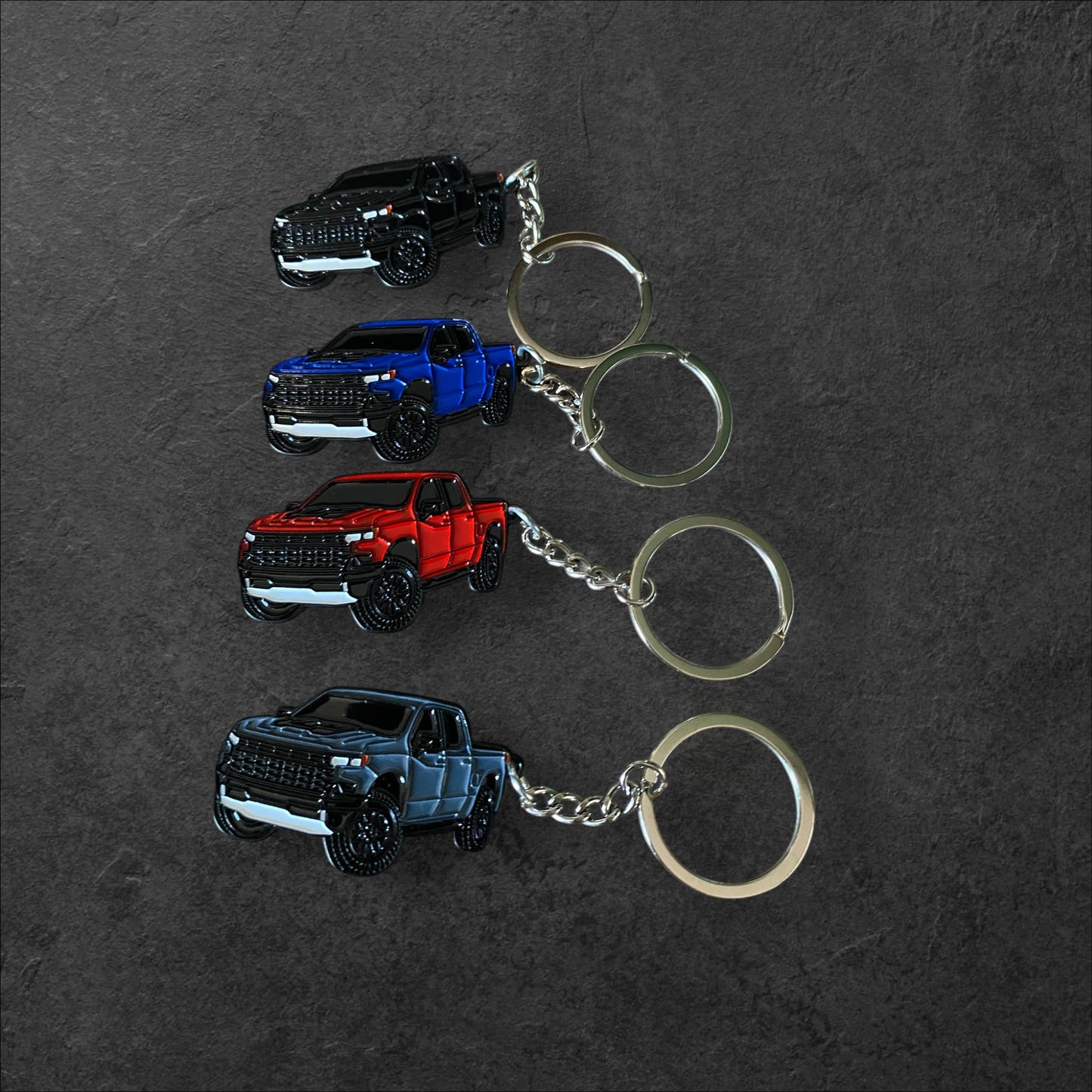 Silverado Keychain - Custom Metal Truck Key Ring Gift for Owners