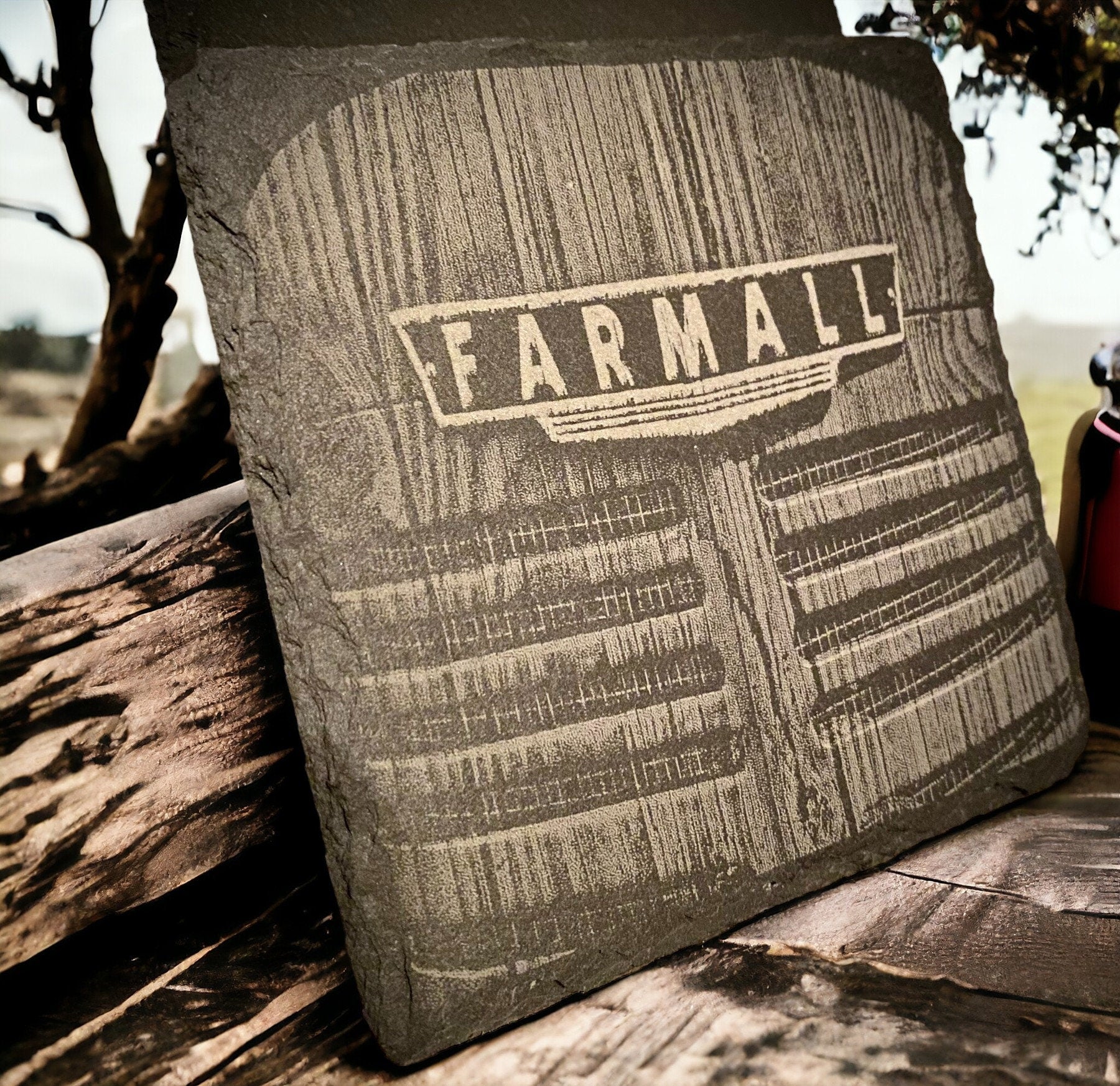 Farmall CASE IH International Harvester Vintage Style Metal Grill Coaster Set, 4-Piece Coaster Set, Tractor, Mancave Decor, Tractor Artwork - SystemPoint Solutions