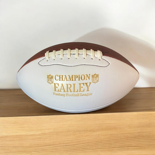 Custom Fantasy Football Champion Trophy with Stand - Personalized Size 7 Football Award - Engraved Name & League Gift - SystemPoint Solutions