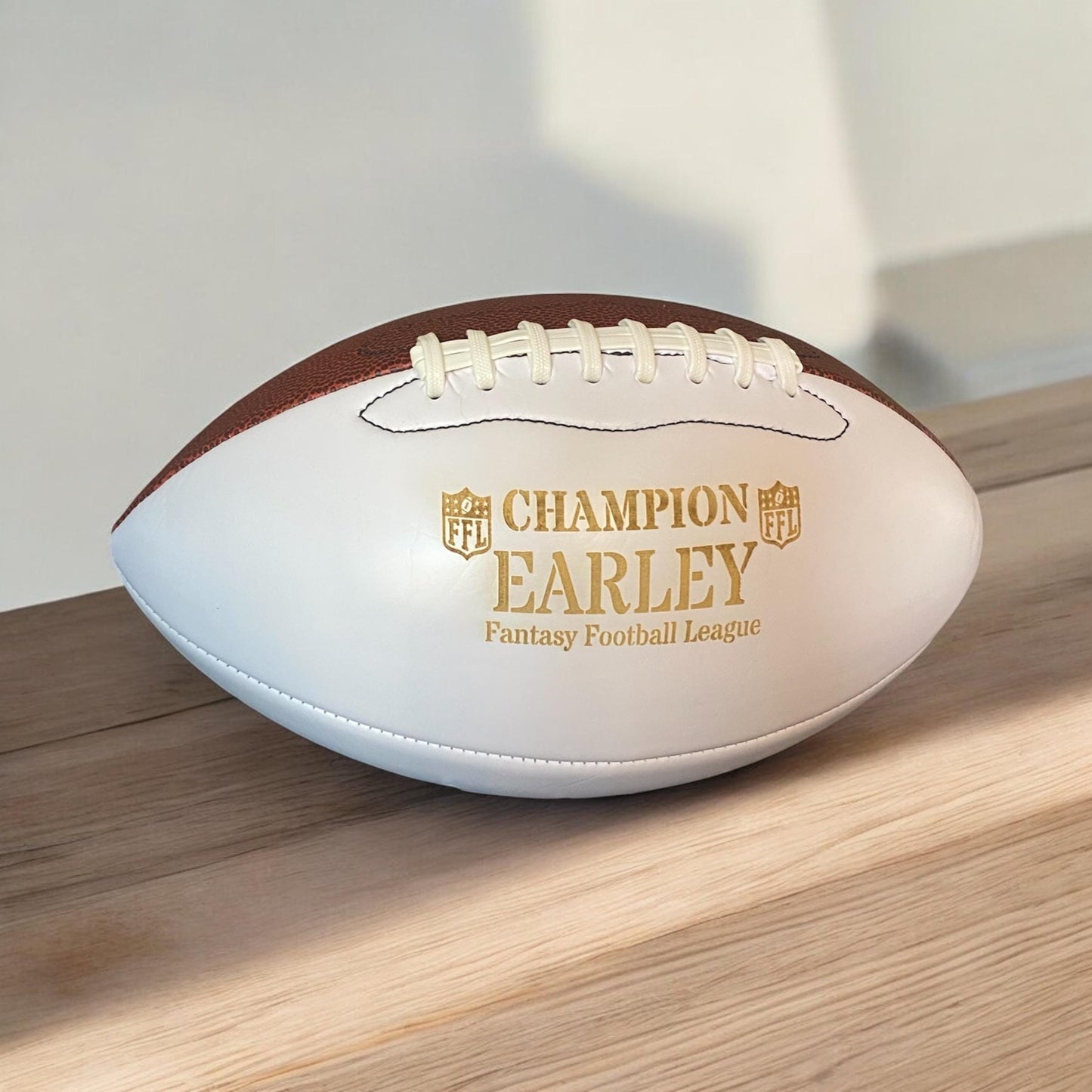 Custom Fantasy Football Champion Trophy with Stand - Personalized Size 7 Football Award - Engraved Name & League Gift - SystemPoint Solutions