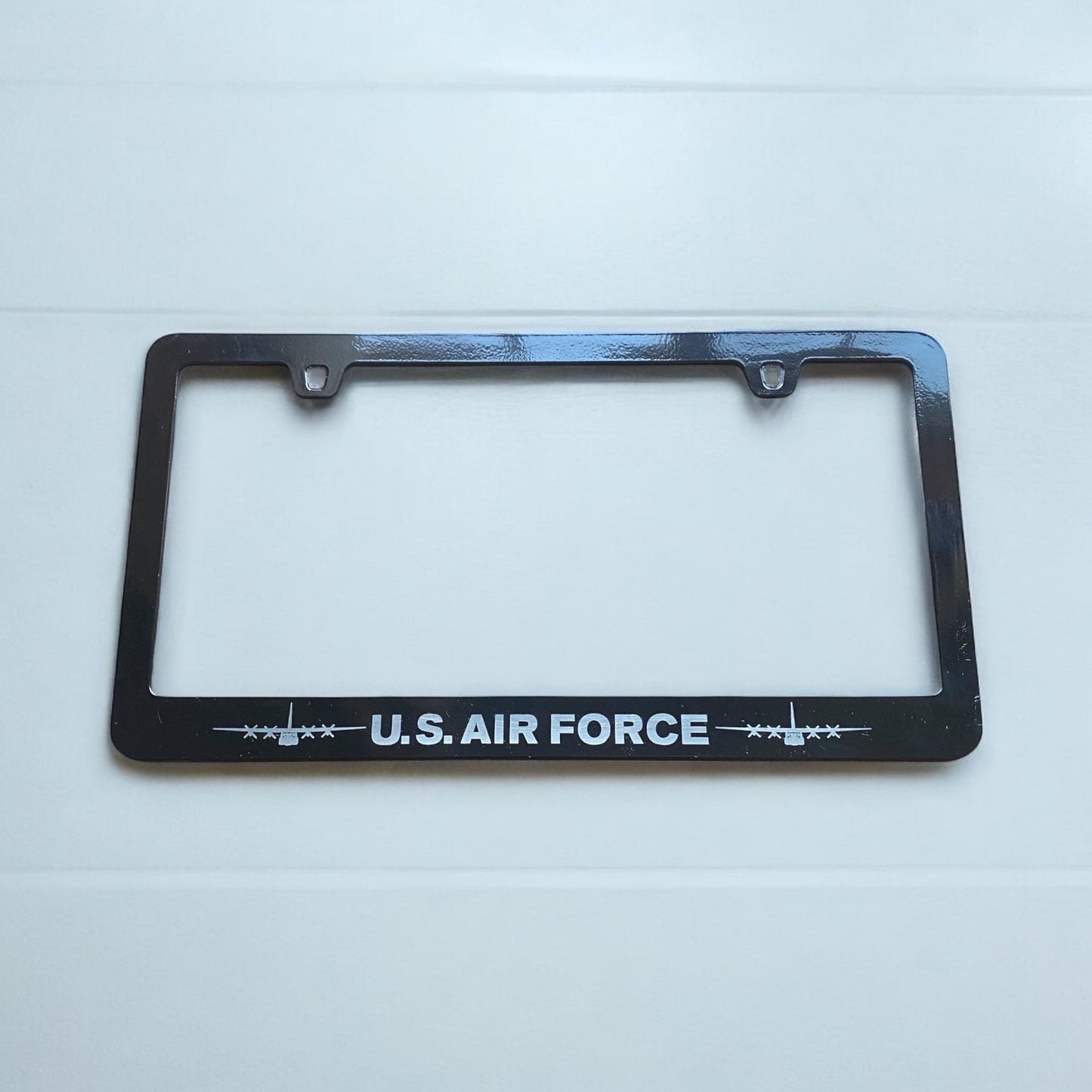 US Air Force License Plate Frame Cover | Military Car Accessories | Veteran Gift | Durable Metal Frame | USAF Car Decor | Stainless Steel - SystemPoint Solutions