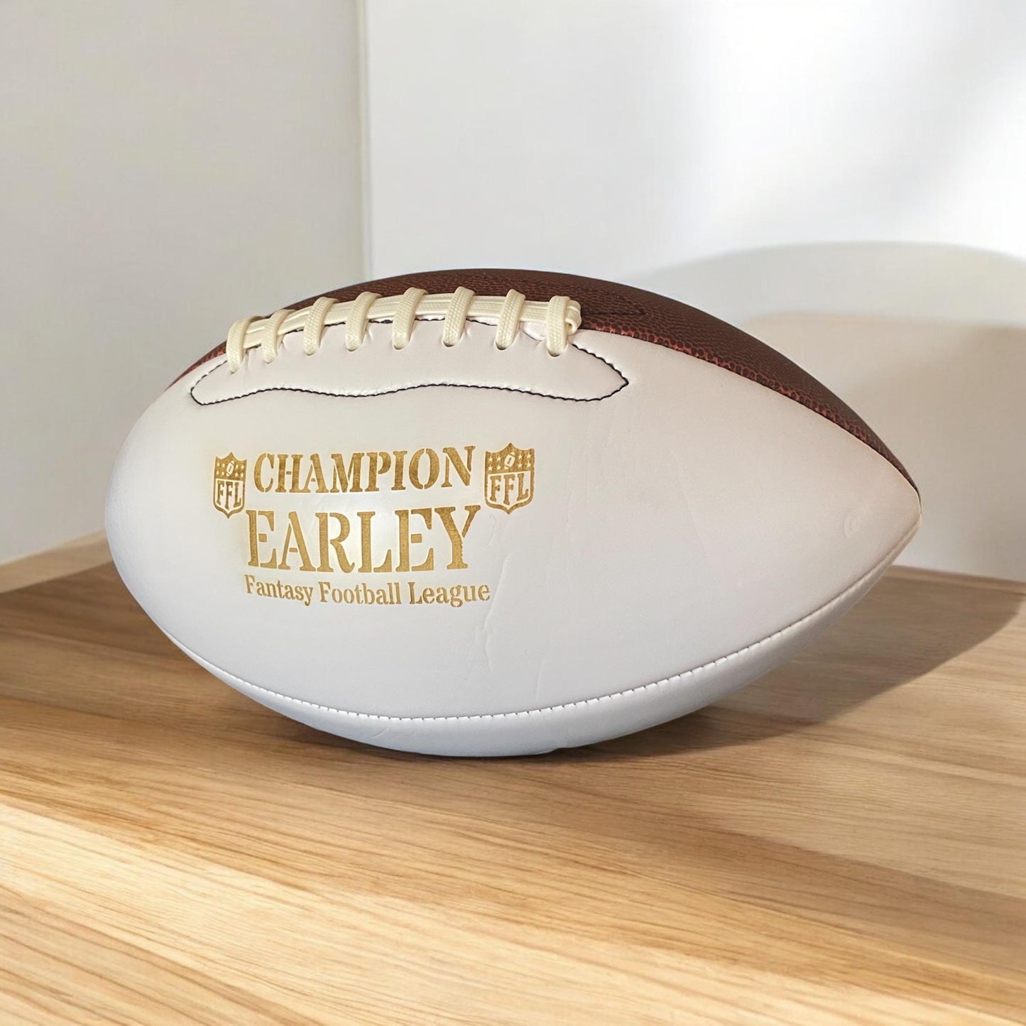 Custom Fantasy Football Champion Trophy with Stand - Personalized Size 7 Football Award - Engraved Name & League Gift - SystemPoint Solutions