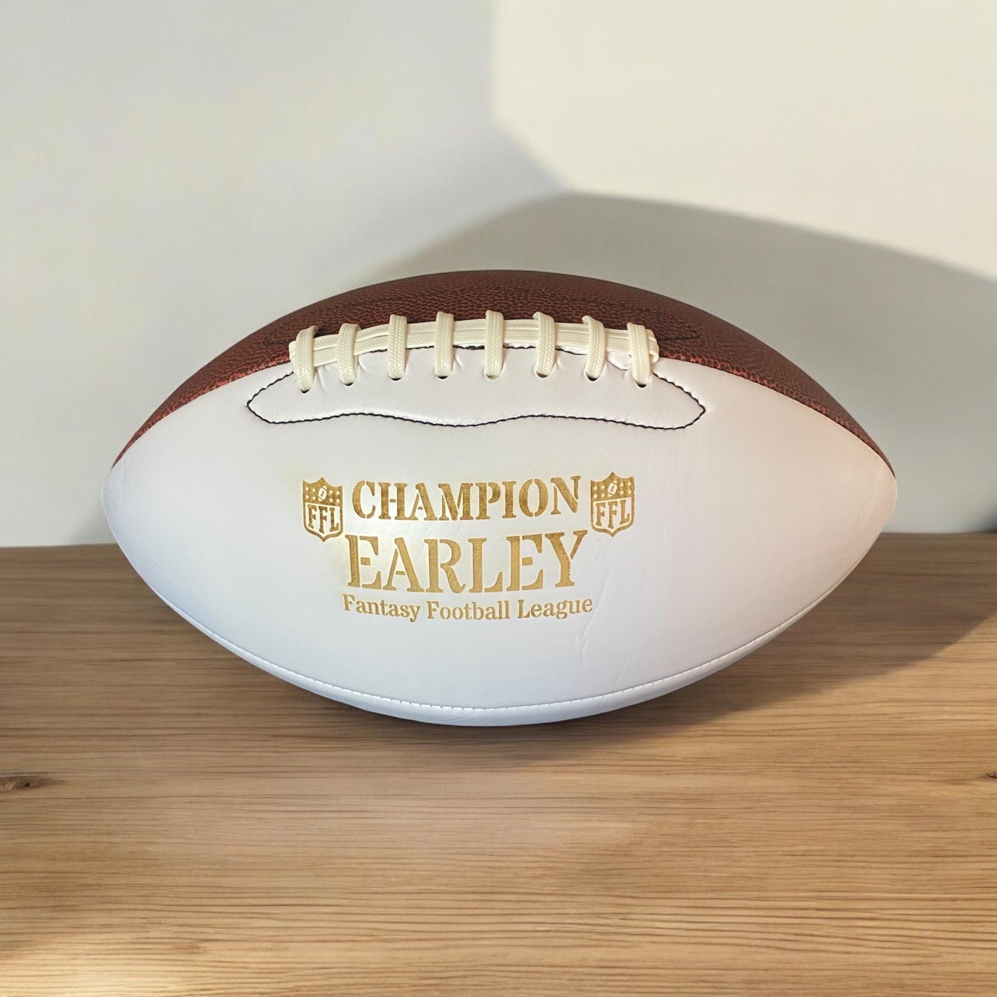 Custom Fantasy Football Champion Trophy with Stand - Personalized Size 7 Football Award - Engraved Name & League Gift - SystemPoint Solutions