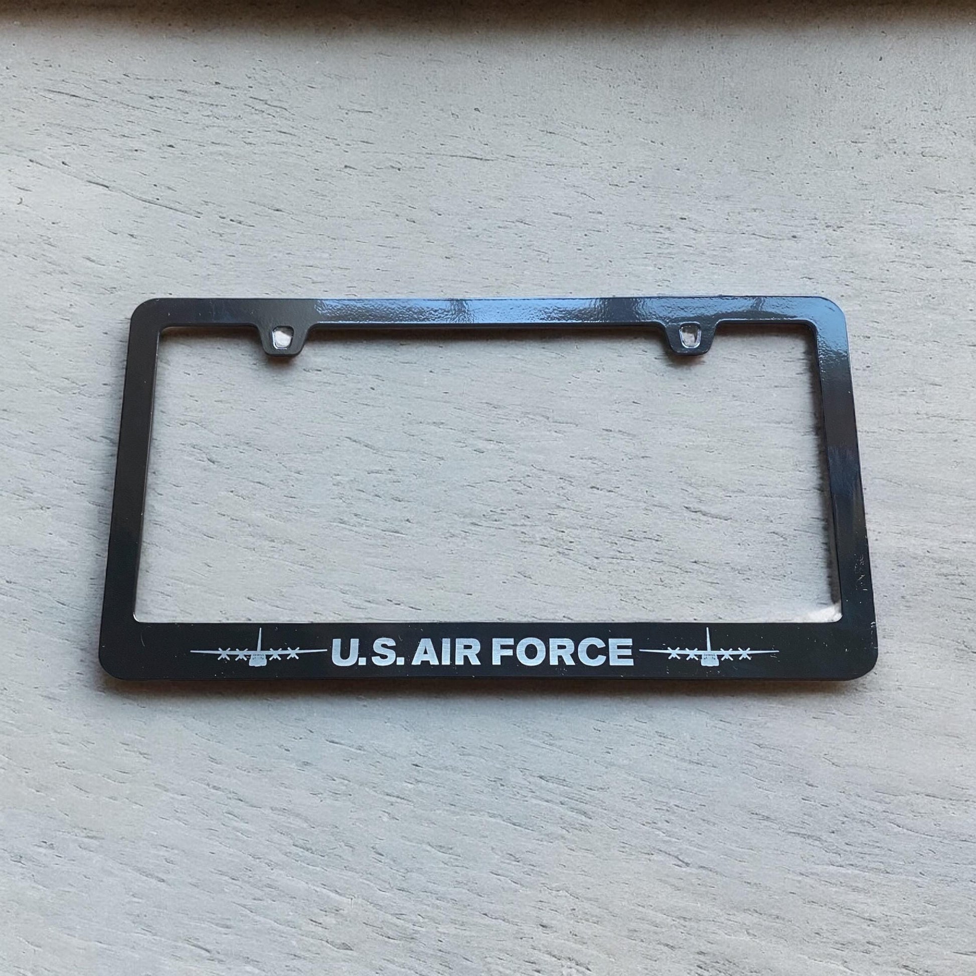 US Air Force License Plate Frame Cover | Military Car Accessories | Veteran Gift | Durable Metal Frame | USAF Car Decor | Stainless Steel - SystemPoint Solutions