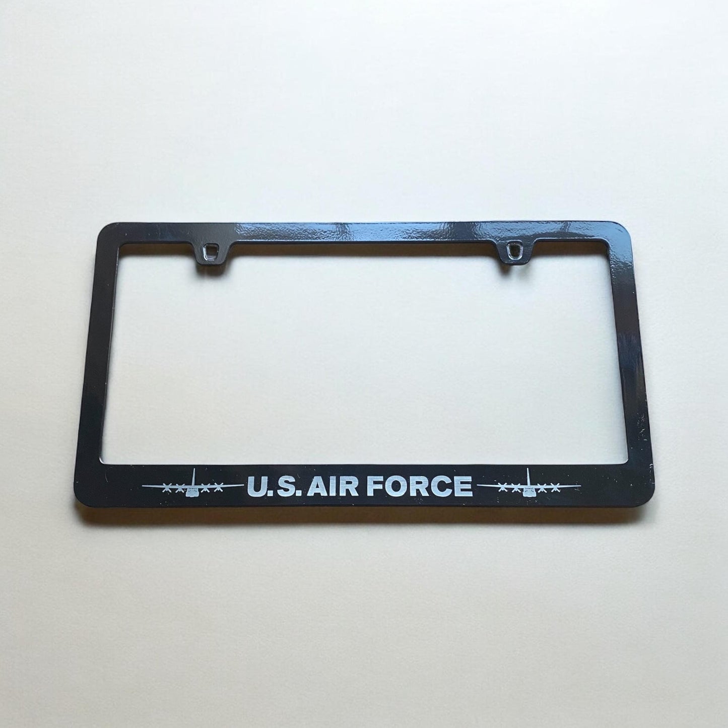 US Air Force License Plate Frame Cover | Military Car Accessories | Veteran Gift | Durable Metal Frame | USAF Car Decor | Stainless Steel - SystemPoint Solutions