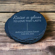 Custom Wedding Coasters - Personalized Drinkware for Bride and Groom - Set of 4 Coasters - Handmade Wedding Decor - Unique Gift Idea - SystemPoint Solutions
