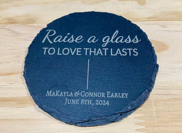 Custom Wedding Coasters - Personalized Drinkware for Bride and Groom - Set of 4 Coasters - Handmade Wedding Decor - Unique Gift Idea - SystemPoint Solutions
