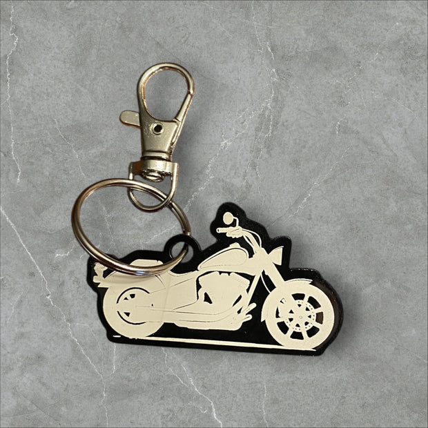 Cruiser Motorcycle Keychain – Acrylic Charm - SystemPoint Solutions