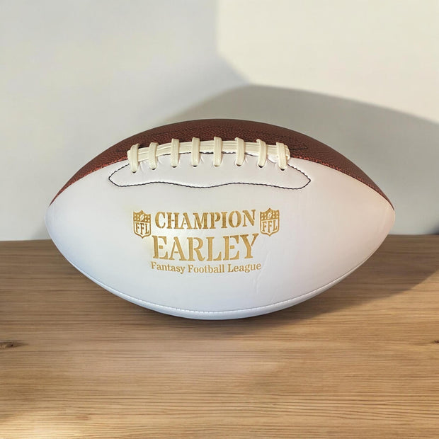 Custom Fantasy Football Champion Trophy with Stand - Personalized Size 7 Football Award - Engraved Name & League Gift - SystemPoint Solutions