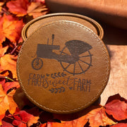 Custom 'Farm Sweet Farm' Coasters, Personalized Farmhouse Coasters, Unique Farm Decor, Custom Coasters for Home, Engraved Coasters, Rustic Farmhouse Gift, Personalized Home Coasters - SystemPoint Solutions