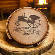 Custom 'Farm Sweet Farm' Coasters, Personalized Farmhouse Coasters, Unique Farm Decor, Custom Coasters for Home, Engraved Coasters, Rustic Farmhouse Gift, Personalized Home Coasters - SystemPoint Solutions