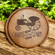 Custom 'Farm Sweet Farm' Coasters, Personalized Farmhouse Coasters, Unique Farm Decor, Custom Coasters for Home, Engraved Coasters, Rustic Farmhouse Gift, Personalized Home Coasters - SystemPoint Solutions