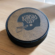 Custom Football Helmet PopSocket – Engraved Leather Phone Grip - SystemPoint Solutions