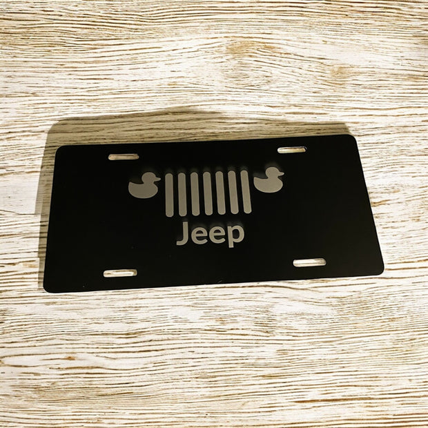 Custom Jeep Duck Theme License Plate, Personalized Jeep License Plate, Unique Jeep Duck Design, Custom License Plate for Jeep Lovers, Engraved License Plate for Jeep Owners, Jeep Themed Gift - SystemPoint Solutions