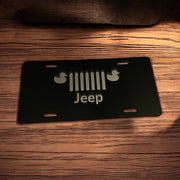 Custom Jeep Duck Theme License Plate, Personalized Jeep License Plate, Unique Jeep Duck Design, Custom License Plate for Jeep Lovers, Engraved License Plate for Jeep Owners, Jeep Themed Gift - SystemPoint Solutions