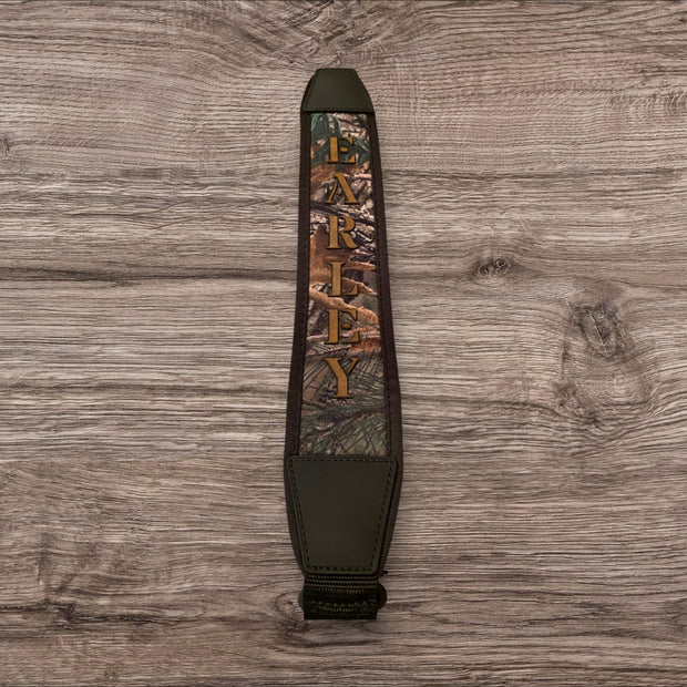 Custom Leather Camo Rifle Sling - Personalized Gun Sling Gift - SystemPoint Solutions