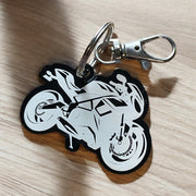 Custom Sport Bike Keychain - Motorcycle Rider Gift - SystemPoint Solutions